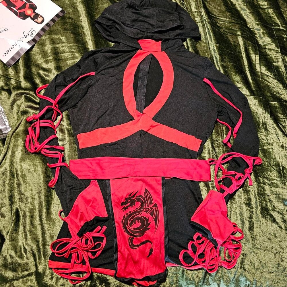 Black and red Dragon Ninja costume